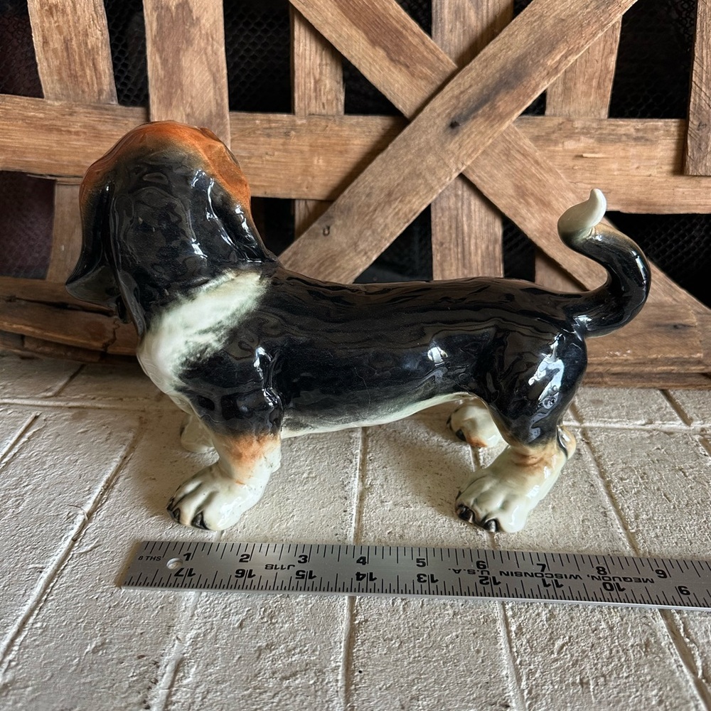 1950's Goebel W. Germany Basset Hound Or Beagle 11" long (50) - Picture 3 of 6